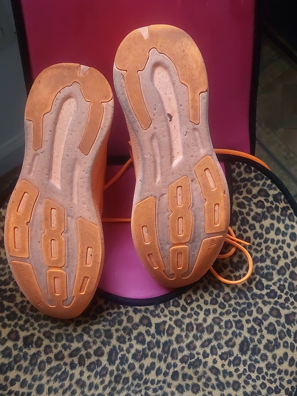 Adidas by Stella McCartney Women's Bright Orange Athletic Sneakers - Picture 8 of 8